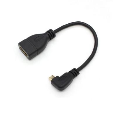 China wholesale 90 degree turn micro hdmi to hdmi cable male to female micro hdmi adapter cable 90 degree for sale