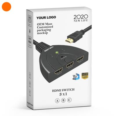 China Factory Price 3 Port 3 In1 Out HDMI Changer 4K*2K 3x1 HDMI Switcher With CE Certificate MGLHDMI053101 for sale