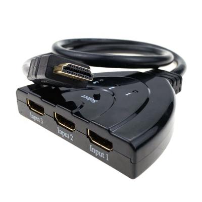 China HDTV Magelei 1080P 3 port 3 in 1 pigtail hdmi changer splitter 3x1 hdmi switcher with cable for sale