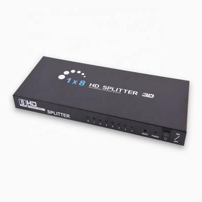 China Factory 1080P 3D 8 port switch splitter hdmi 1x8 hdmi matrix changer hdmi splitter 1 in 8 312*181*88mm for sale