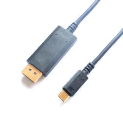 China Factory Supply Custom 4K*2K 1.8M COMPUTER OEM Type Black USB3.1 C to Displayport DP PVC+Copper Cable for sale