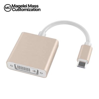 China Monitor Manufacturer OEM USB 3.1 Type C Male To DVI 24+5 Female USB C Cable Adapter To DVI Converter for sale