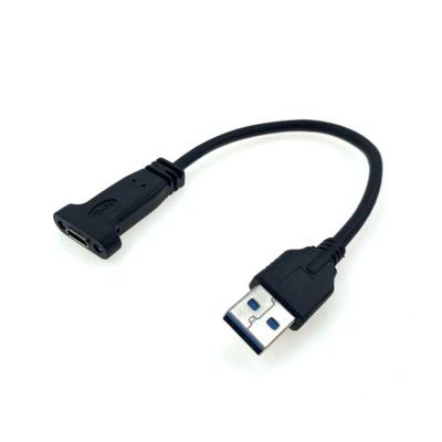 China Mobile Phone USB3.0 To Type C Female Connection Data Cable With Screws And Baffle For Computer Cables for sale