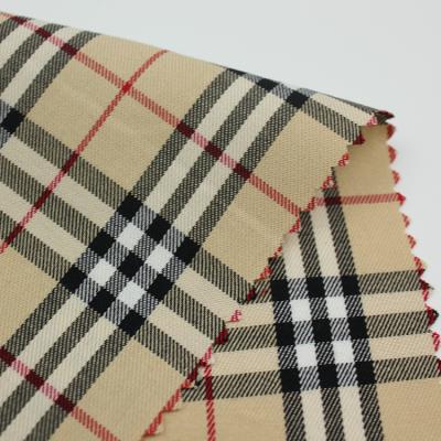 China Fashion Stock 100% Woven Cotton Plaid Fabric Yarn-Dyed Shirt Dress Fabric Tear-Resistant for sale