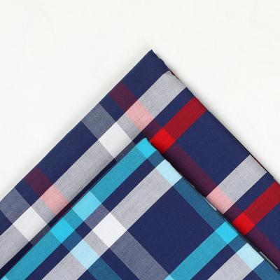 China Tear-resistant plain weave yarn-dyed linen fabric for tencel cotton fabric plaid shirts for sale