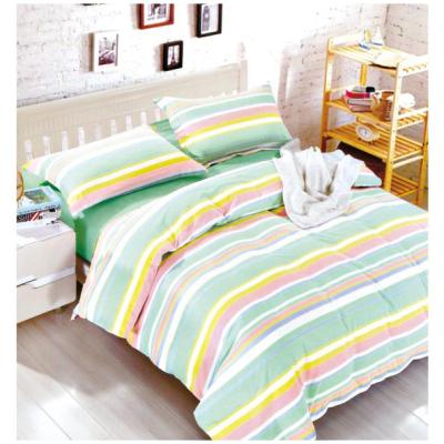 China Chinese Supplier Folded Washed Cotton Yarn Dyed 100%cotton Home Bedding Set for sale