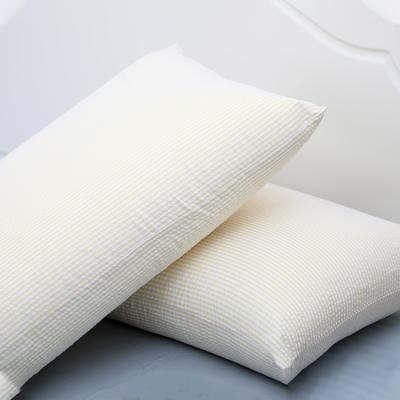 China Wholesale anti-static stain yarn-dyed fabric bespoke dyed yellow seerer pillow case wrap pillowcase for sale