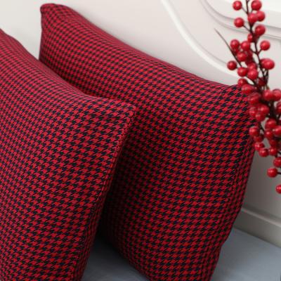 China Anti-Static Bulk Pack Plain Dyed Plaid Fabric Pillow Case for sale