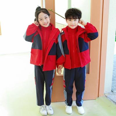 China Shell Jacket Autumn Outdoor Primary School Students School Uniform Suit Students for sale