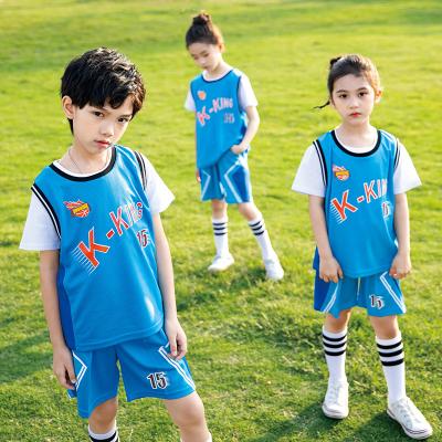 China Antibacterial Children's Basketball Wear Suit Kindergarten Primary School Student Performance Training Competition Team Uniform Sportswear for sale