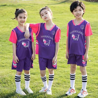 China Antibacterial Children's Basketball Wear Suit Kindergarten Primary School Student Performance Training Competition Team Uniform Sportswear for sale