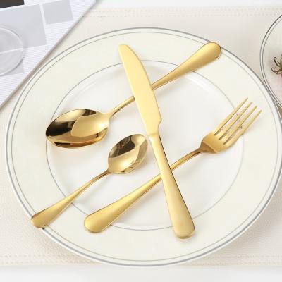 China Luxury Stainless Steel Knife Spoon And Fork Western Restaurant Cutlery For Party for sale