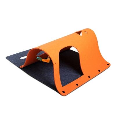 China Viable Pet Felt Cat Tunnel Tent Cat Toys DIY Folding Cat Tunnels Funny Play Toy for sale