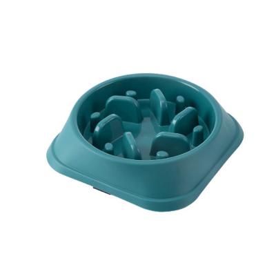 China Viable Custom Slow Feeder Plastic Pet Slow Bowl Anti-Clog Feeding Eating Dog Food Bowls for sale