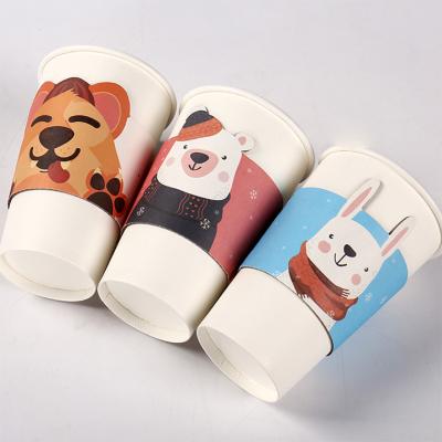 China Disposable High Quality Paper Coffee Cup Sleeve For 8oz/12oz/16oz/20oz/22oz for sale