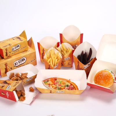 China Wholesale Disposable Biodegradable Eco-Friendly Kraft Paper White Board Disposable Take Away Food Paper Box for sale