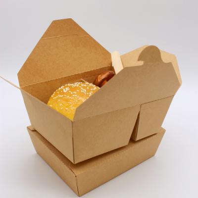 China Recycled Materials Disposable Meal Prep Food Delivery Food Delivery Kraft Paper Box for sale