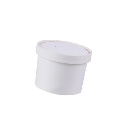 China Food Proof Biodegradable Eco - Friendly Disposable Greaseproof Disposable Soup Paper Bowl White Container for sale