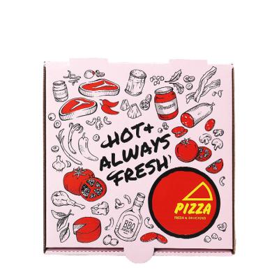 China Wholesale Recycled Pizza Box With Logo High Quality Customized Portable Delivery Paper Pizza Box for sale