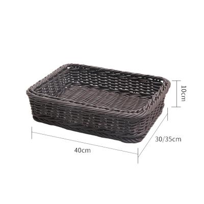 China Poly-Wicker Bread Basket Fruit Basket Supermarket Display basket for sale