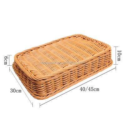 Cina High quality on side PE coated direct food contact pp rattan storage basket in vendita