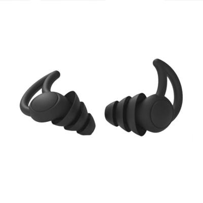 China Sleep Better Aids Sleep Better AIDS Soft Silicone Ear Plugs Travel Noise Reduction Ear Plugs Sleep Sound Insulation Tapered Earmuff 2/3 Layer for sale