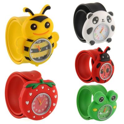 China Hot Sale Fashion Children Watch Alarm Clock Cute Silicone Quartz Wristwatch Children Waterproof Student Cartoon Slap Gift for sale