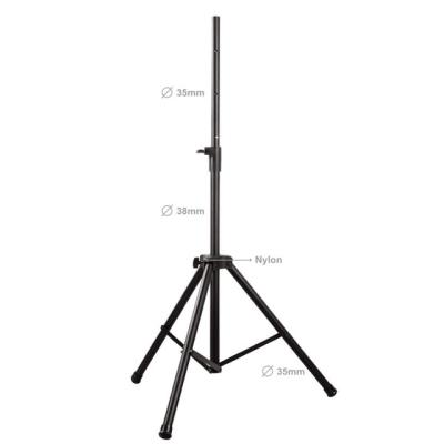 China VST-06 Audio Professional Size Floor Stand Tripod Adjustable Stable Black Speaker Stand for sale