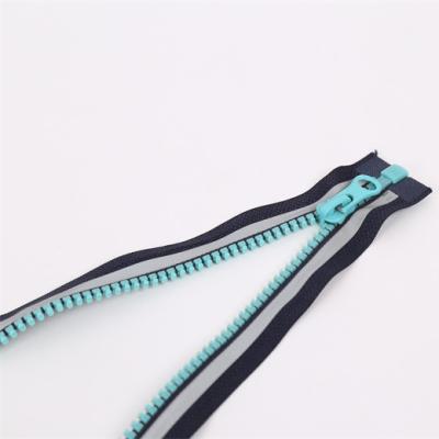 China Other High Value Colored Resin Zipper Tape Open End Zipper Eco - Friendly For Clothes for sale