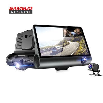 China Sameuo S13 Dash Cam Remote Control Front and Rear 3 Lens Camera Dashcam Rear View for Car Reverse Camera HD1080 VCR AUTOMOBILE Dvr for sale