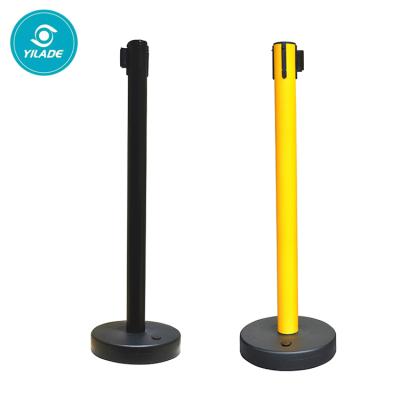 China Water Capacity Up To 4kg PVC Material Powder Coated Custom Four Way Common Barrier Post Retractable Rack With 100% Security for sale