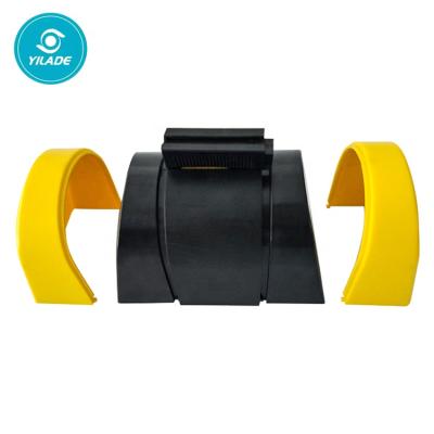 China 1-Way Hookups Wholesale Yellow Black Plastic Wall Mounted Belt Fence For Hotels Restaurants for sale