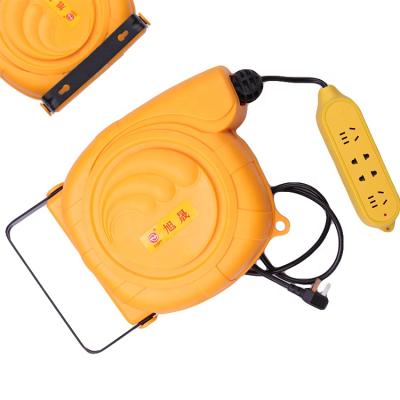 China Hot Selling Yellow Consumer Electronics 15m Extension Ground Retractable Cable Reel for sale