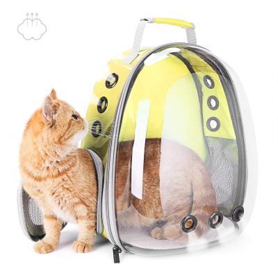 China Viable Outlet Portable Airline Approved Transparent Expandable Breathable Backpack Dogs Cat Crate Pet Travel Carrier Carry Bag for sale