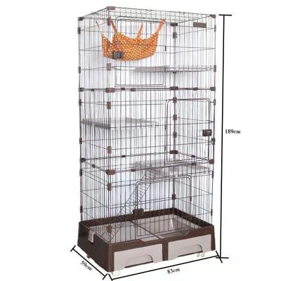 China Best Price With High Quality Cats Cage Viable Manufacturer Sell Cheap Plastic Durable 3 Layers Pet Cage for sale