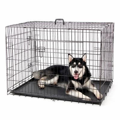 China Viable Heavy Duty Pet Cage Folding Dog Cat Rabbit Puppy Folding Crate for sale