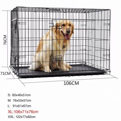 China Breathable in Common Commercial Dog Cages Kennels Cages Metal Kennel Mesh Pet Dog Stainless Steel Pet Cage for sale