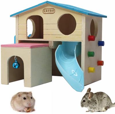 China Sustainable Wooden Hamster Hut Customized Small Hamster Pet House Cage for sale