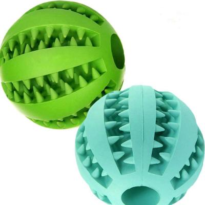 China Viable Rubber Pet Balls Toys Cleaning Ball Chew Toys Cleaning Tooth Balls Food Dog Toy Made in China for sale