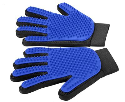 China Viable Pet Grooming Grooming Glove Pet Hair Remover Glove Soft Massage Glove With Raised Five Fingers Design for sale