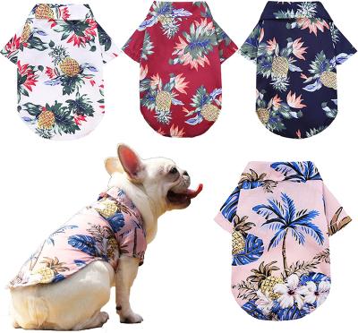 China Viable Wholesale Dog Hawaiian Shirts Style Large Large Cotton Canvas Pet Dog Clothes Cat Shirt Cat Shirt Ropa Para Perros 5xl for sale