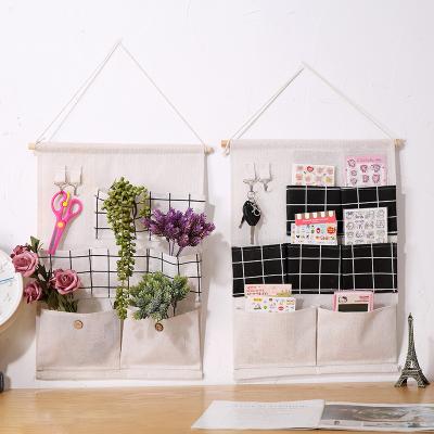 China Sustainable Hanging Bag Wall Closet Organizer Hanging Sundries Storage Bag For Bedroom Bathroom for sale