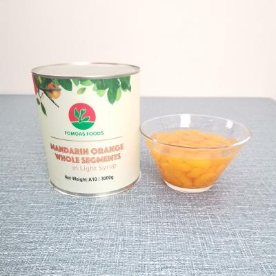 China Best Selling Canned Tangerine In Syrup for sale