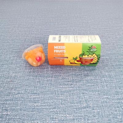 China 4oz / 113g Snack Cup OEM Fresh Fruit Canned Cocktail In Fruit Juice for sale