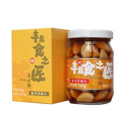 China 150g Canned Saucing Garlic Canned Pickled Vegetables In Glass Jar for sale