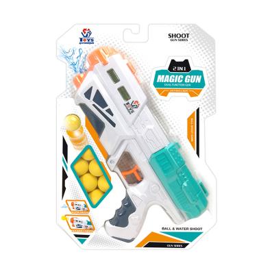 China Toy High Quality Electronic 2 in 1 Eva Ball Plastic Toy Water Gun Multifunctional Soft Toy Gun for sale