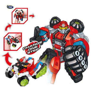 China One Step Deformation Eco-friendly Material Creative Car Delicate Plastic Robots Car Toys For Kid Boys for sale