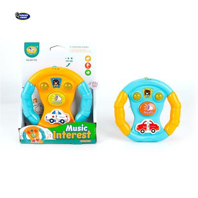 China Plastic electric safety steering wheel toys with light and music for baby 83*33*63cm for sale