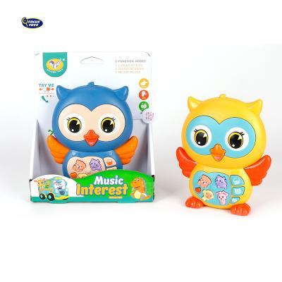 China Eco Friendly Plastic Cartoon Owl Baby Electronic Toys With Light Up And Music 67*33*69 Cm for sale