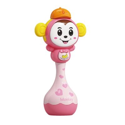 China Wholesale Cute Baby Monkey Cartoon Rocker Music Toy With Light Baby Educational Funny Toy 9.50*6.00*17.80cm for sale